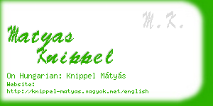 matyas knippel business card